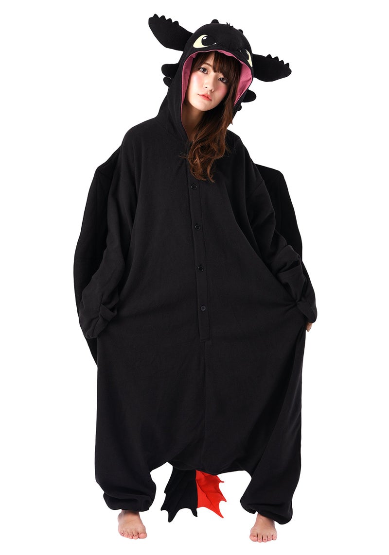 SAZAC Kigurumi - How to Train Your Dragon - Toothless - Onesie Jumpsuit Halloween Costume (X-Large)